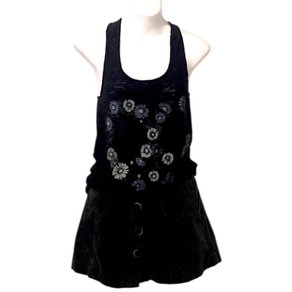 Truely Madly Deeply Women’s Razorback Heart Flower Graphic Tank Top XS